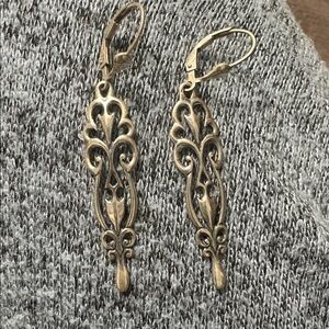 Carolyn Pollack Country Couture 925 Sterling Silver Dangle Earrings